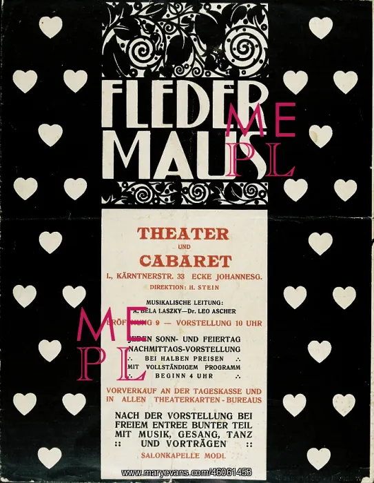: Program of the Cabaret Fledermaus : Program of the Cabaret Fledermaus