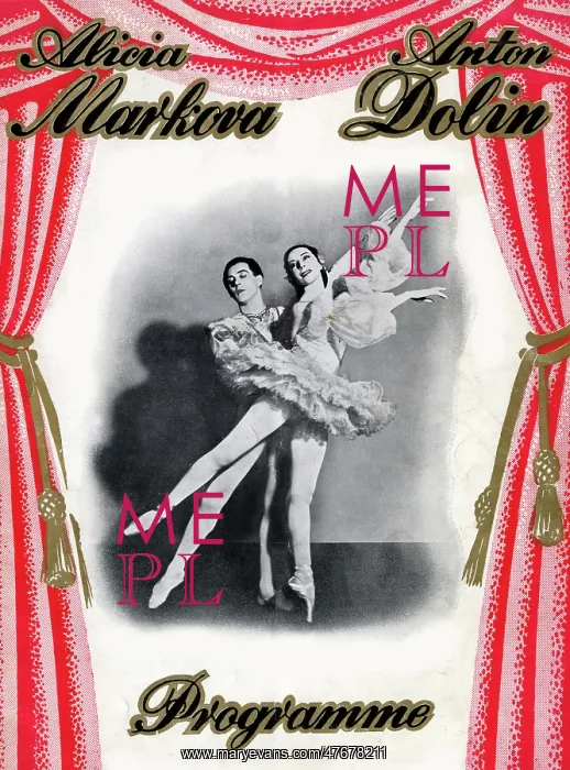 : Programme for Alicia Markova and Anton Dolin showcase : Programme for Alicia Markova and Anton Dolin showcase