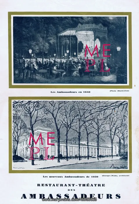  : Programme cover for the Ambassadeurs restaurant, Paris, 1930