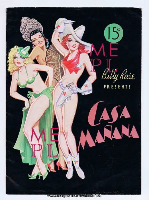 : Programme cover for Billy Rose's Casa Manana Revue, Fort Wor : Programme cover for Billy Rose's Casa Manana Revue, Fort Wor