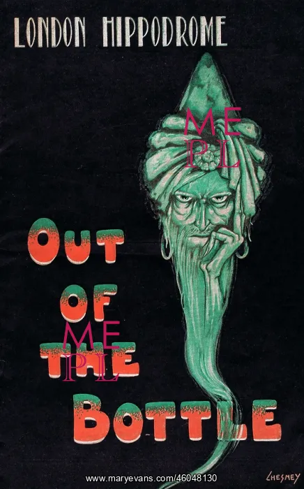 : Programme cover for Out of the Bottle, 1932 : Programme cover for Out of the Bottle, 1932