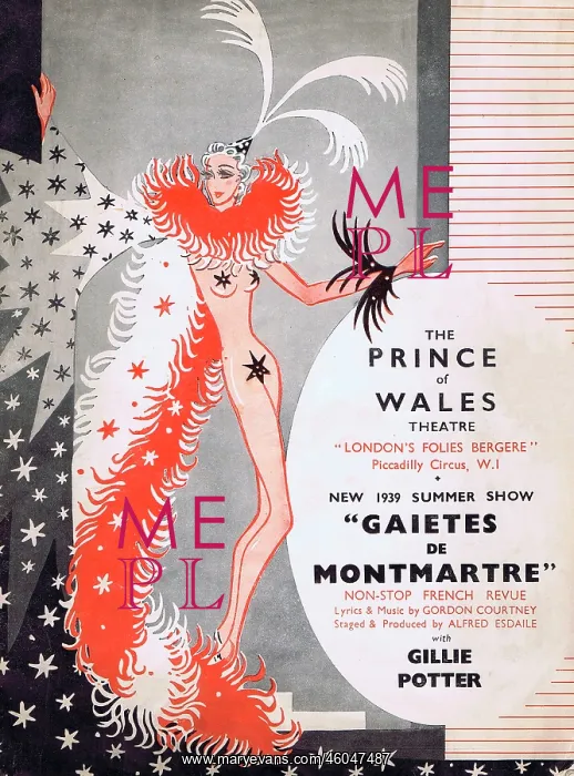 : Programme cover for Gaietes de Montmartre, 1939 : Programme cover for Gaietes de Montmartre, 1939