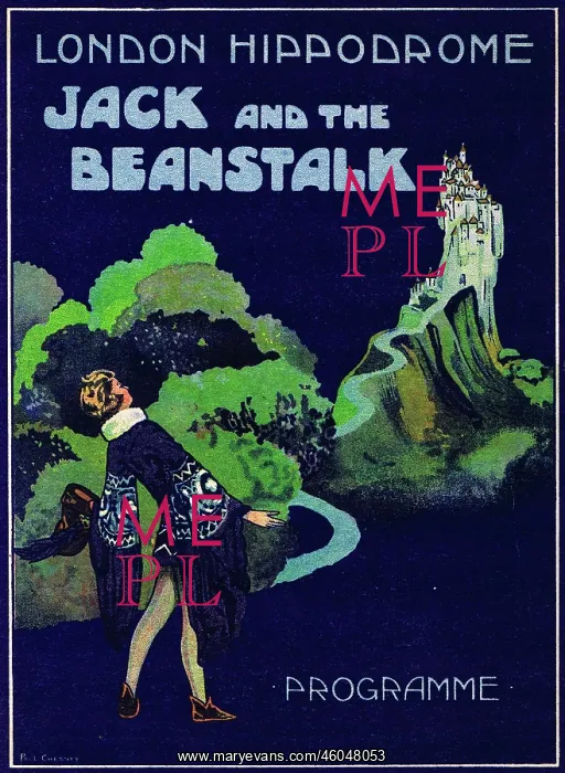 : Programme cover for Jack in the Beanstalk, 1921 : Programme cover for Jack in the Beanstalk, 1921