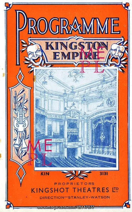: Programme cover, Kingston Empire Theatre, Surrey : Programme cover, Kingston Empire Theatre, Surrey