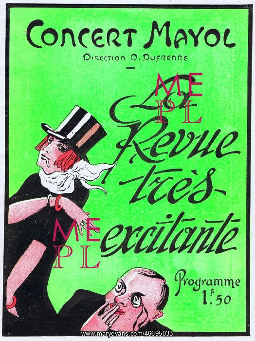 : Programme cover for La Revue Tres Excitante : Programme cover for La Revue Tres Excitante