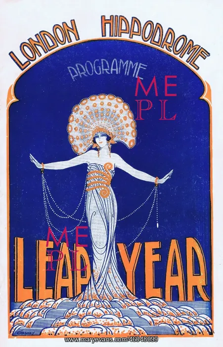 : Programme cover for Leap Year, 1924 : Programme cover for Leap Year, 1924