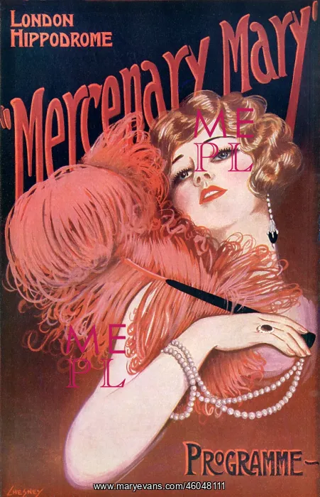 : Programme cover for Mercenary Mary, 1925 : Programme cover for Mercenary Mary, 1925