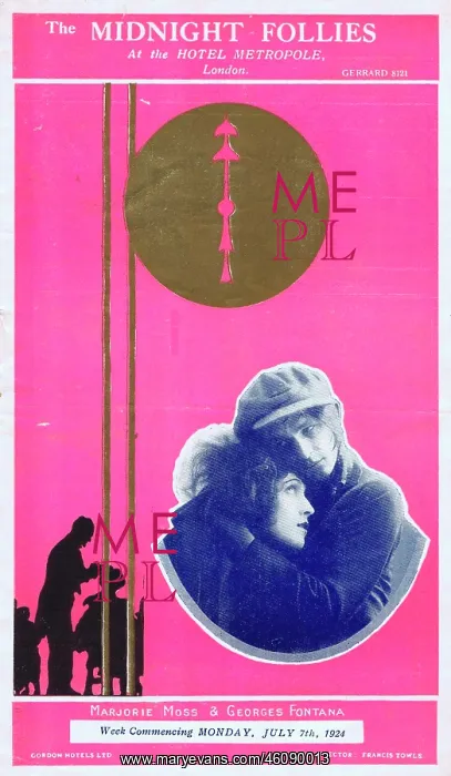 : Programme cover for The Midnight Follies : Programme cover for The Midnight Follies