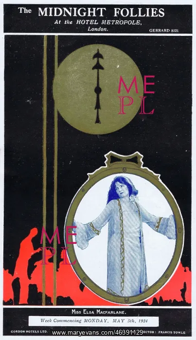 : Programme cover for The Midnight Follies : Programme cover for The Midnight Follies