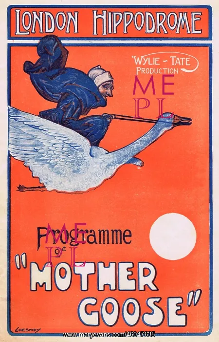 : Programme cover for Mother Goose, 1924 : Programme cover for Mother Goose, 1924