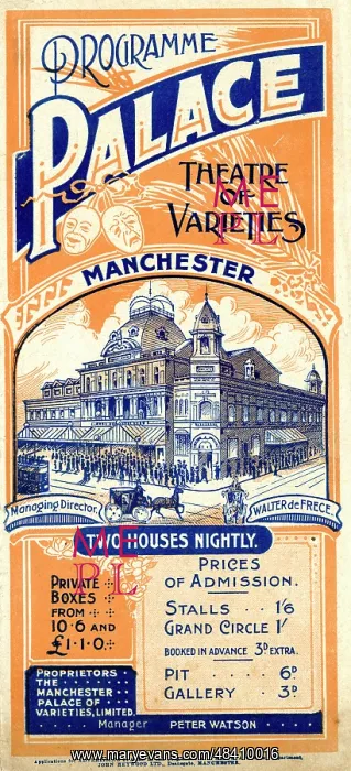 : Programme cover, Palace Theatre of Varieties, Manchester : Programme cover, Palace Theatre of Varieties, Manchester