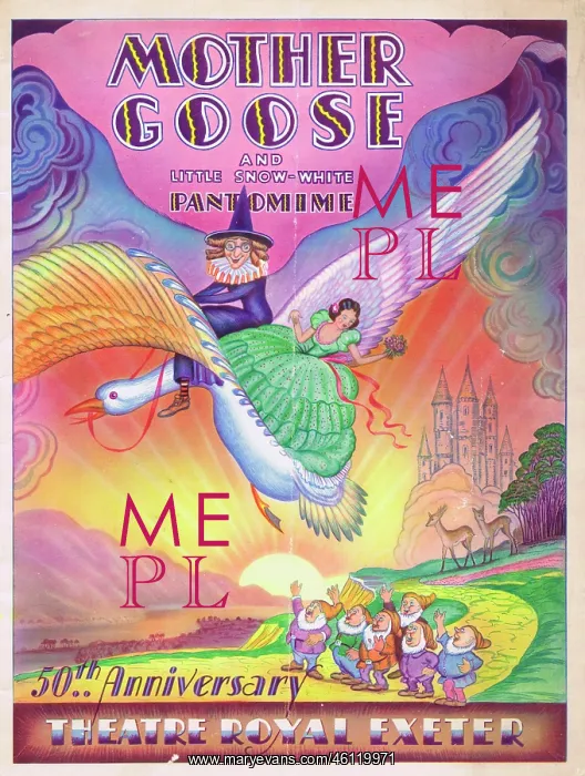 : The programme cover for the pantomime Mother Goose : The programme cover for the pantomime Mother Goose