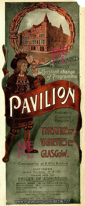 : Programme cover, Pavilion Theatre of Varieties, Glasgow : Programme cover, Pavilion Theatre of Varieties, Glasgow