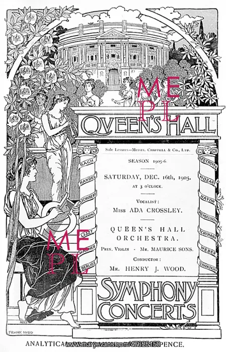 : Programme cover, Queen's Hall Symphony Concerts : Programme cover, Queen's Hall Symphony Concerts