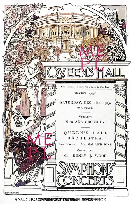 : Programme cover, Queen's Hall Symphony Concerts : Programme cover, Queen's Hall Symphony Concerts