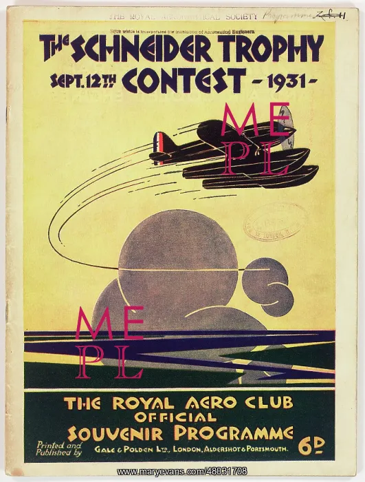 : Programme cover, Schneider Trophy Contest : Programme cover, Schneider Trophy Contest