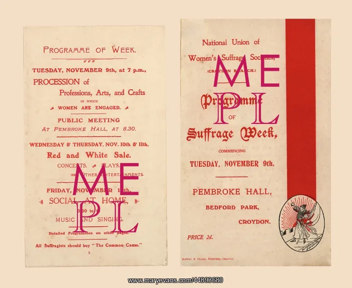 : Programme of Suffrage Week : Programme of Suffrage Week