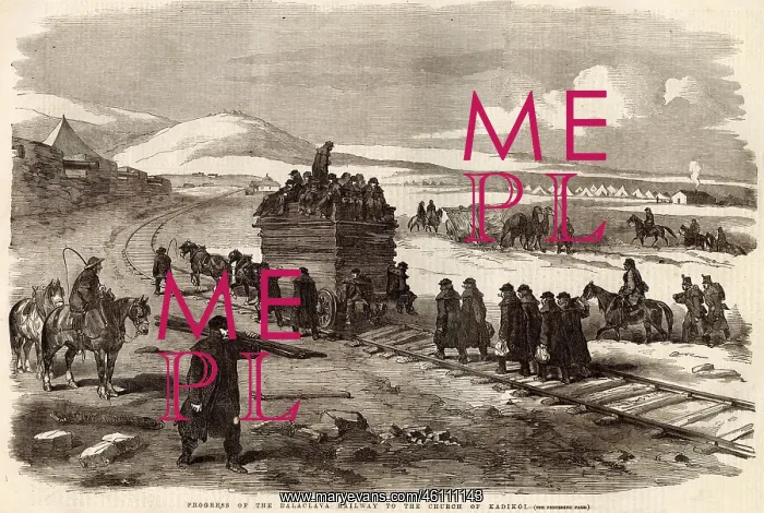 : Progress of the Balaclava Railway to the Church of Kadikoy : Progress of the Balaclava Railway to the Church of Kadikoy