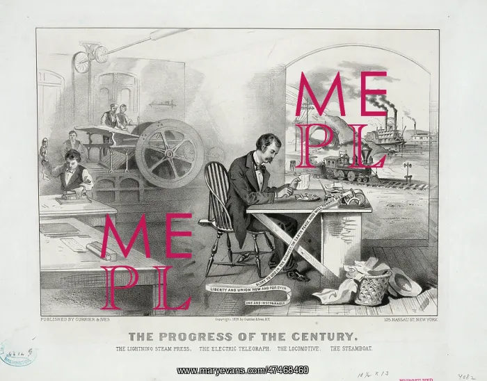 : The progress of the century - the lightning steam press, the : The progress of the century - the lightning steam press, the