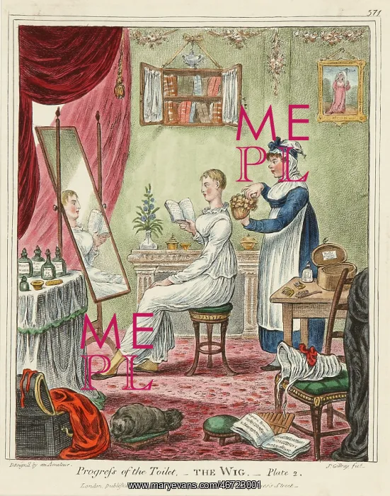 : Progress of the Toilet. Plate 2, The Wig : Progress of the Toilet. Plate 2, The Wig