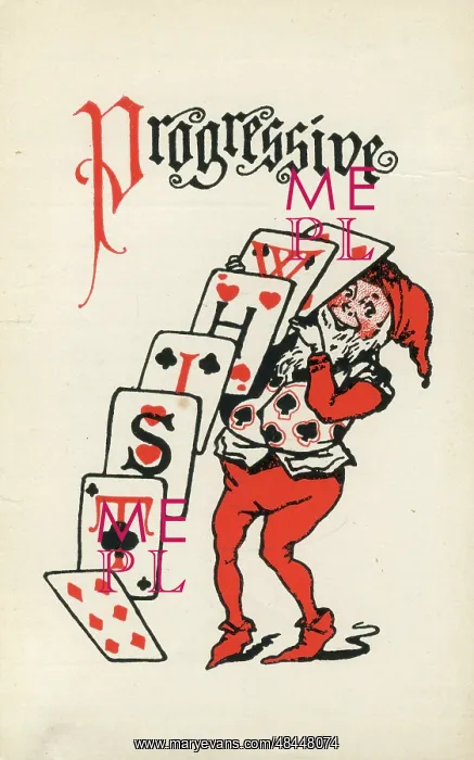 : Progressive Whist playing cards scorecard, Pixie or Elf : Progressive Whist playing cards scorecard, Pixie or Elf