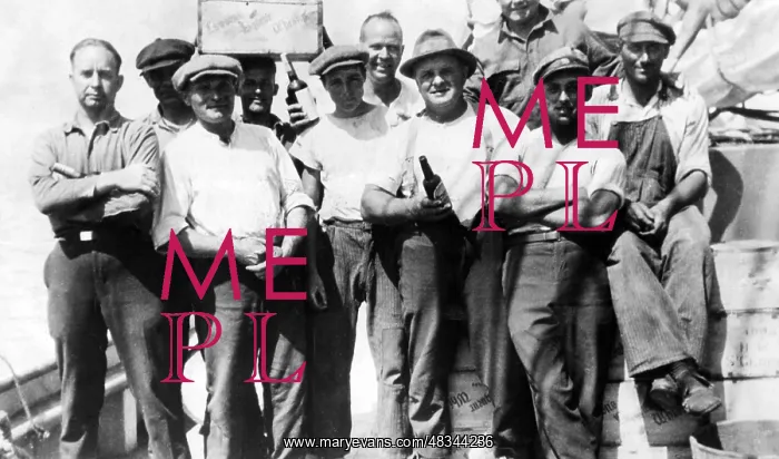 : Prohibition: Crew of a rum-runner in America, 1927 : Prohibition: Crew of a rum-runner in America, 1927