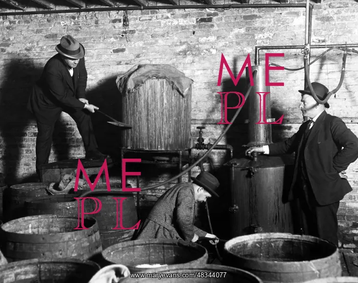 : Prohibition: Raid of barrels in America, 1928 : Prohibition: Raid of barrels in America, 1928