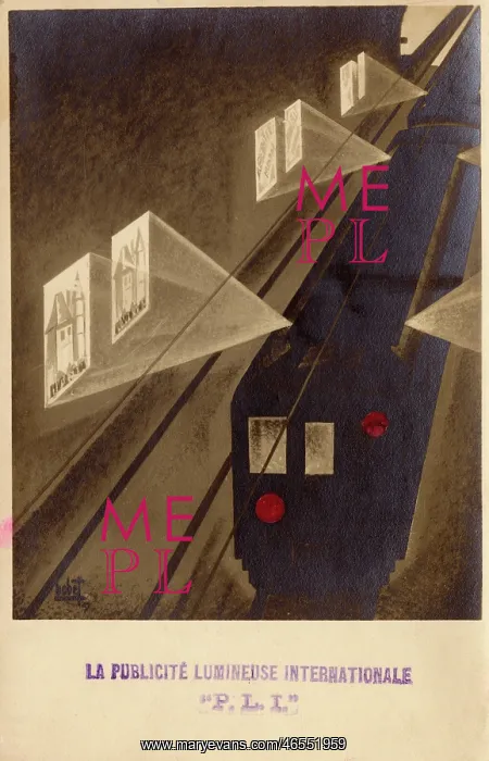 : Projecting advertisements from a moving train : Projecting advertisements from a moving train