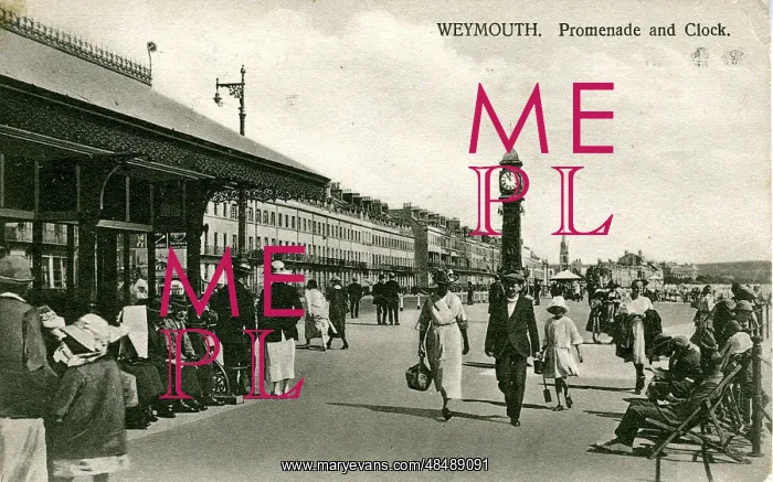 : Promenade & Clock, Weymouth, Dorset : Promenade & Clock, Weymouth, Dorset