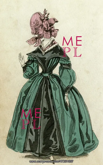 : Promenade Dress 1840 : Promenade Dress 1840