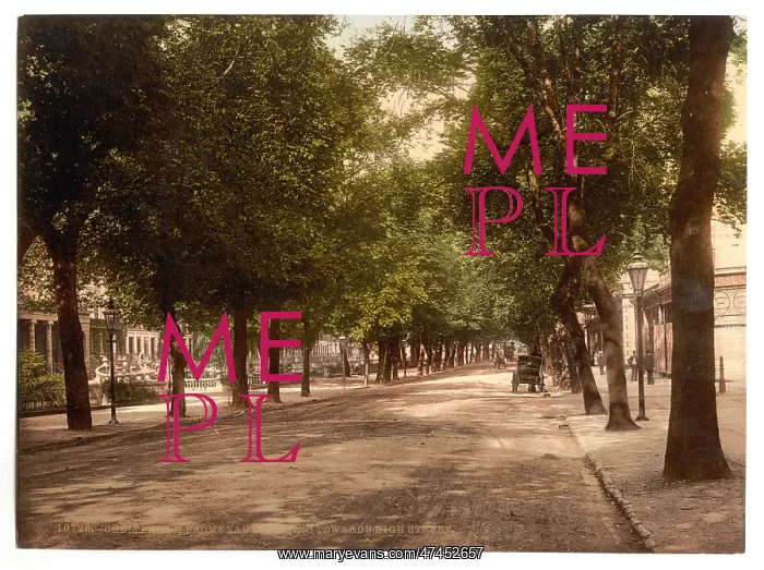 : Promenade looking towards Hight Street, Cheltenham, England : Promenade looking towards Hight Street, Cheltenham, England