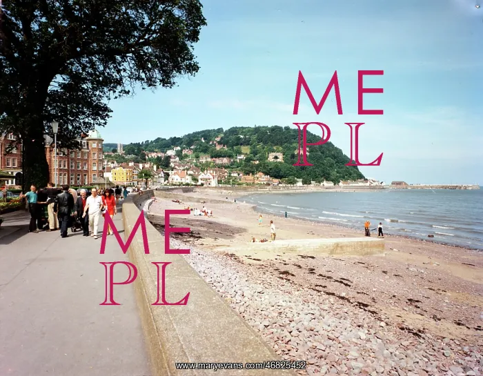 : Promenade and North Hill, Minehead : Promenade and North Hill, Minehead