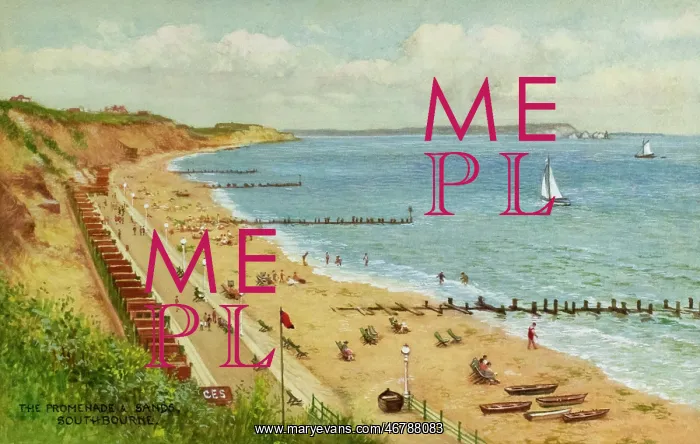 : Promenade and Sands, Southbourne, Dorset : Promenade and Sands, Southbourne, Dorset