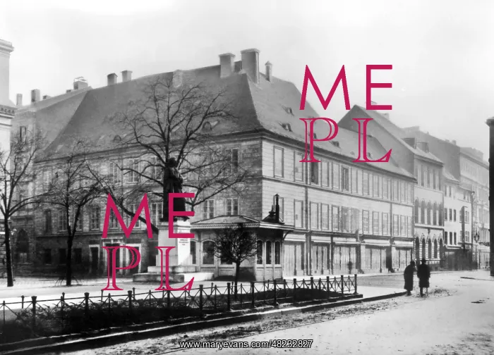 : Promenadeplatz in Munich, 1870 : Promenadeplatz in Munich, 1870