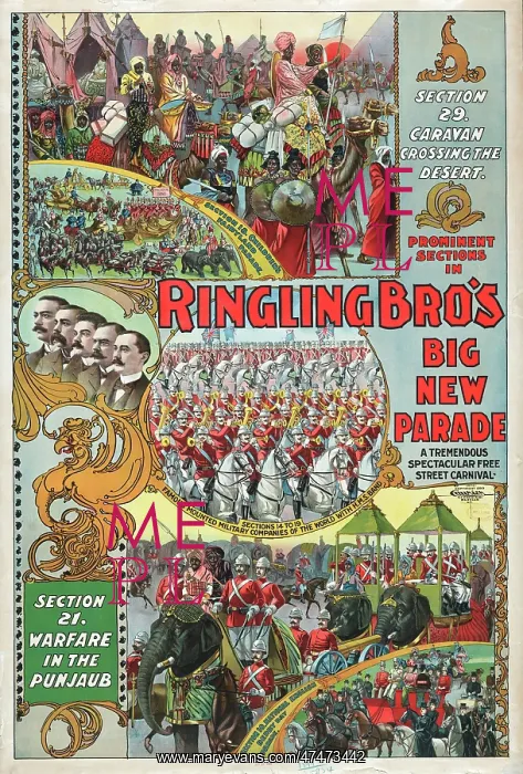 : Prominent sections in Ringling Bro's. big new parade. A trem : Prominent sections in Ringling Bro's. big new parade. A trem
