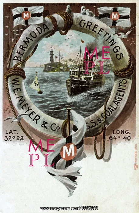 : Promo postcard for W. E. Meyer & Co. Coal Agents, Bermuda : Promo postcard for W. E. Meyer & Co. Coal Agents, Bermuda