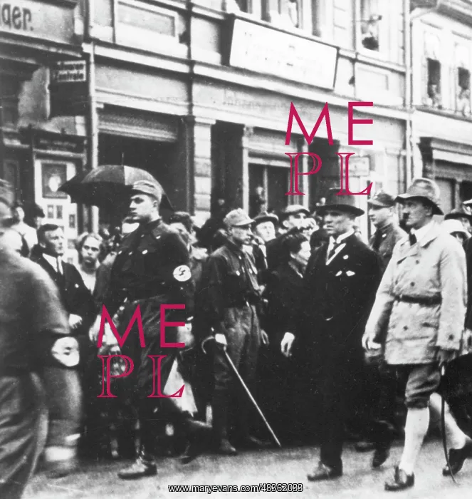 : Propaganda march of the NSDAP in Weimar, 1926 : Propaganda march of the NSDAP in Weimar, 1926