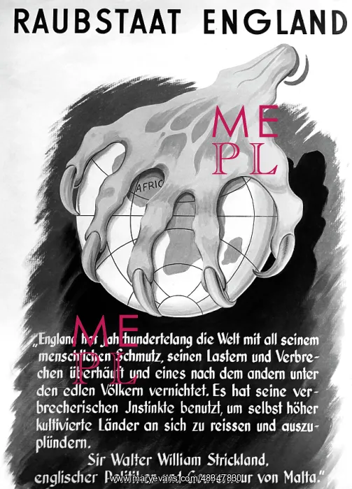 : Propaganda poster from the exhibition Raubstaat : Propaganda poster from the exhibition Raubstaat
