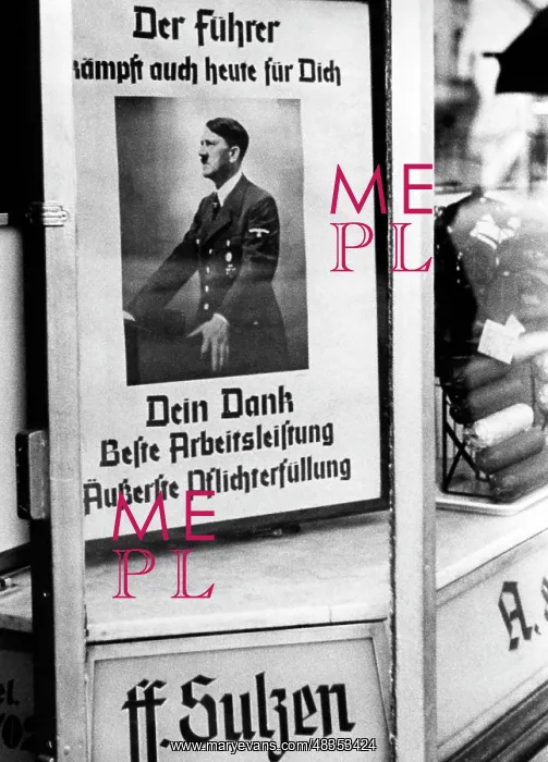 : Propaganda poster with Hitler's image : Propaganda poster with Hitler's image