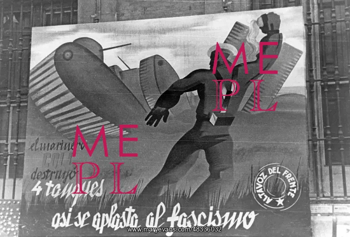: Propaganda poster of the Republicans in Madrid, 1937 : Propaganda poster of the Republicans in Madrid, 1937
