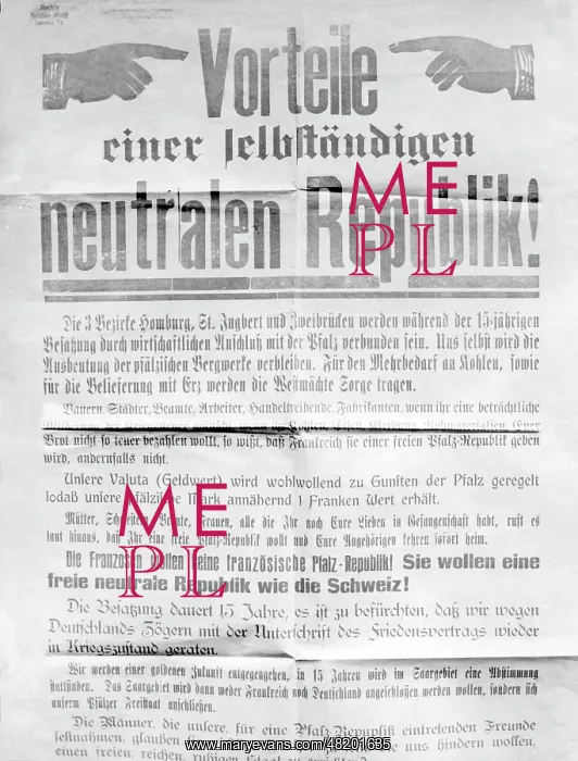 : A propaganda poster of the separatists, 1923 : A propaganda poster of the separatists, 1923