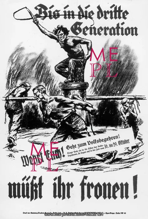 : Propaganda poster against the Young Plan, 1929 : Propaganda poster against the Young Plan, 1929