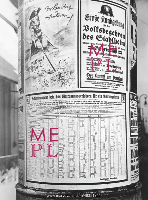 : Propaganda posters for a referendum of the Stahlhelm, 1931 : Propaganda posters for a referendum of the Stahlhelm, 1931