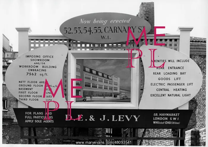 : Property Development Sign, Carnaby Street, London W1 : Property Development Sign, Carnaby Street, London W1
