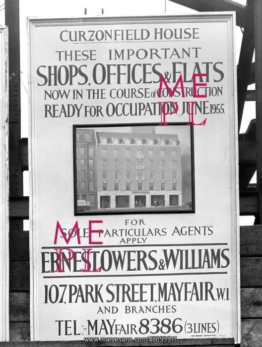 : Property Development Sign, Curzonfield House, London : Property Development Sign, Curzonfield House, London