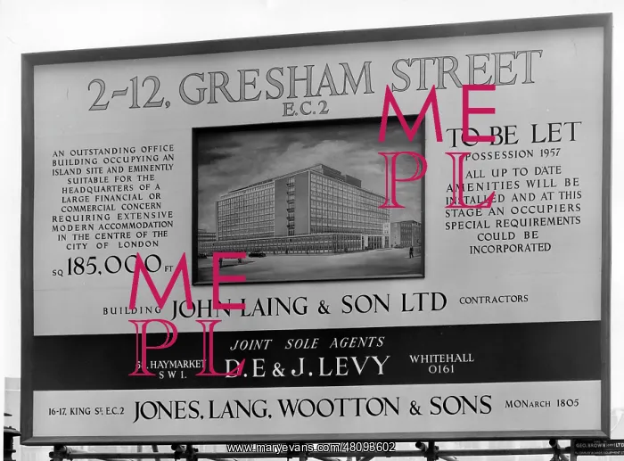 : Property Development Sign, Gresham Street, London EC2 : Property Development Sign, Gresham Street, London EC2