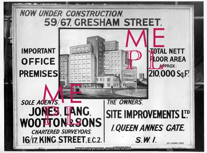 : Property Development Sign, Gresham Street, London : Property Development Sign, Gresham Street, London