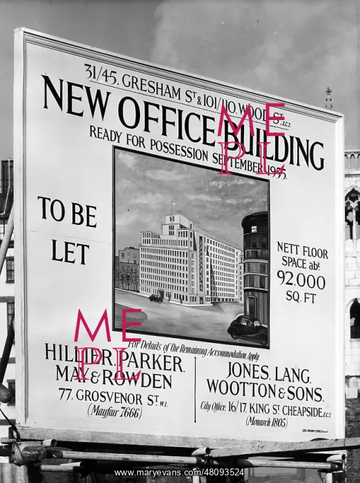 : Property Development Sign, Gresham Street, London : Property Development Sign, Gresham Street, London