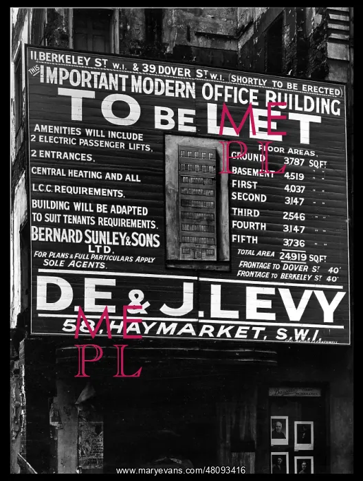 : Property Development Sign, modern office building, London : Property Development Sign, modern office building, London