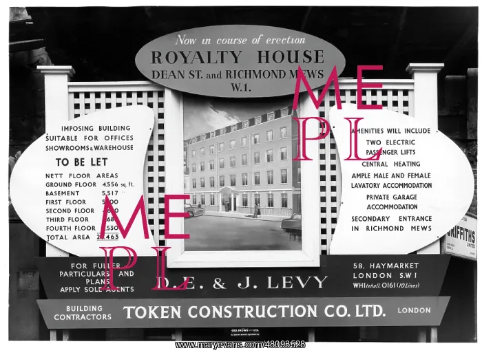 : Property Development Sign, Royalty House, London W1 : Property Development Sign, Royalty House, London W1